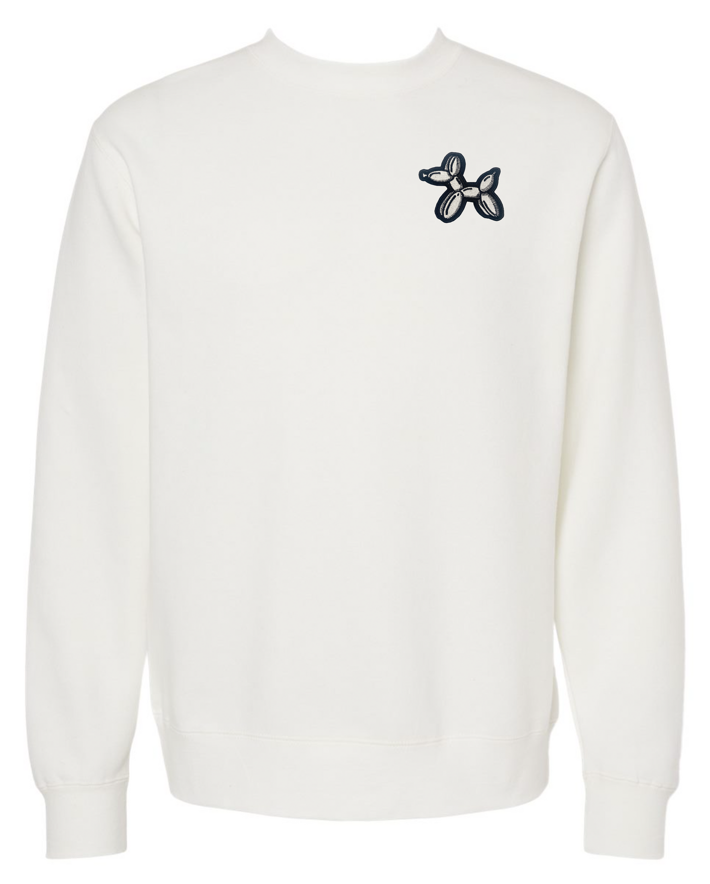 Original BLLN Dog Crew Neck Sweatshirt - White featuring Balloon Dog patch