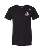 Pure Black T-shirt with The Astronaut