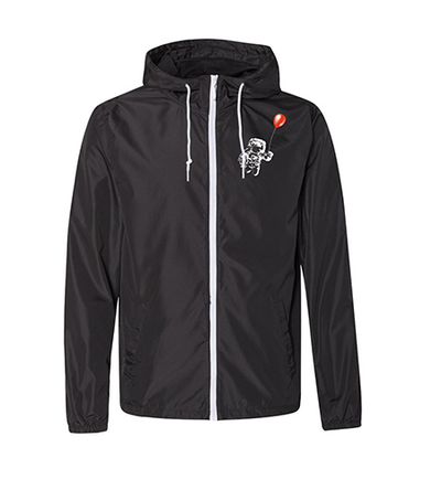 THE ASTRONAUT Windbreaker Balloon Dog print lightweight full-zip jacket