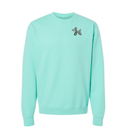 Original BLLN Dog Sweatshirt in mint featuring Balloon Dog embroidered patch