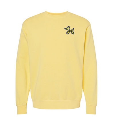 Pigment yellow crewneck sweatshirt  vintage garment dyed streetwear