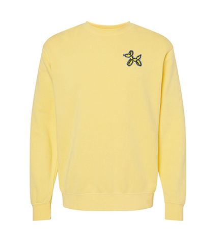 Pigment yellow crewneck sweatshirt  vintage garment dyed streetwear