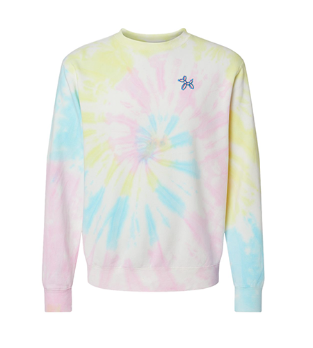 Original BLLN Dog Crew Neck Sweatshirt- Tie Dye