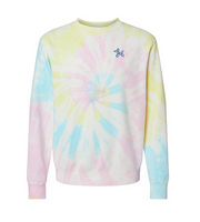 Original BLLN Dog Crew Neck Sweatshirt tie dye with Balloon Dog patch