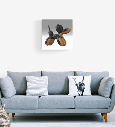 Rottweiler Dog BLLN 24×24 canvas print – balloon dog pop art