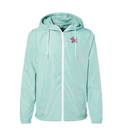 Original BLLN Dog - Aqua Lightweight Windbreaker Full-Zip