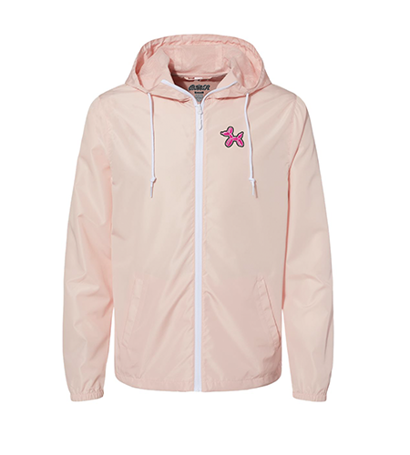 ORIGINAL BLLN DOG - Blush LIGHTWEIGHT WINDBREAKER FULL-ZIP