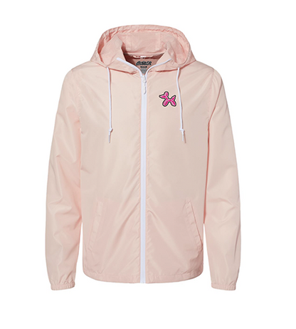 Blush Lightweight Windbreaker Full-Zip with BLLN Dog Balloon Dog design