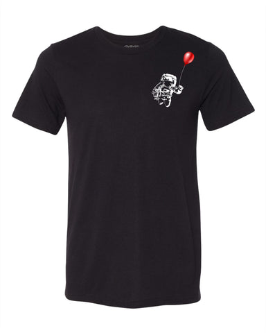 Pure Black T-shirt with The Astronaut