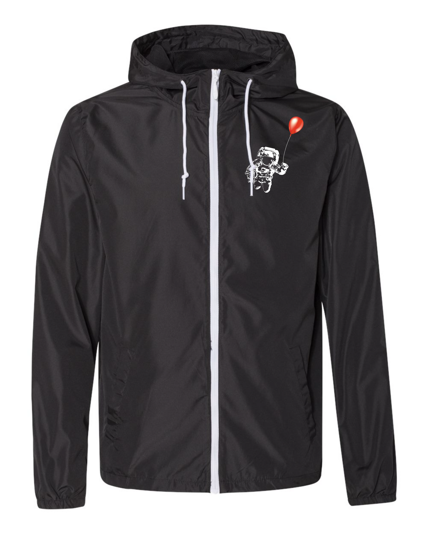 THE ASTRONAUT - Black Lightweight Windbreaker Full-Zip