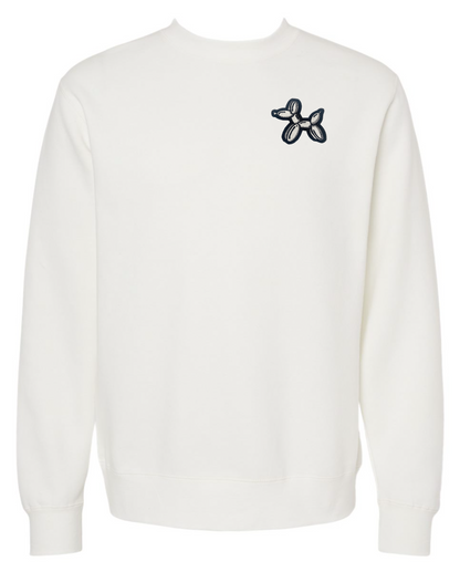 Original BLLN Dog Crew Neck Sweatshirt - White featuring Balloon Dog patch