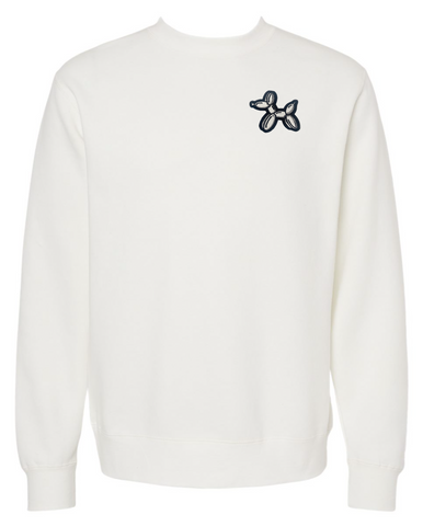 Original BLLN Dog Crew Neck Sweatshirt - White featuring Balloon Dog patch