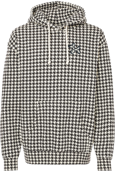 BLLN & CO Premium Streetwear Hoodie – Houndstooth Close-Up