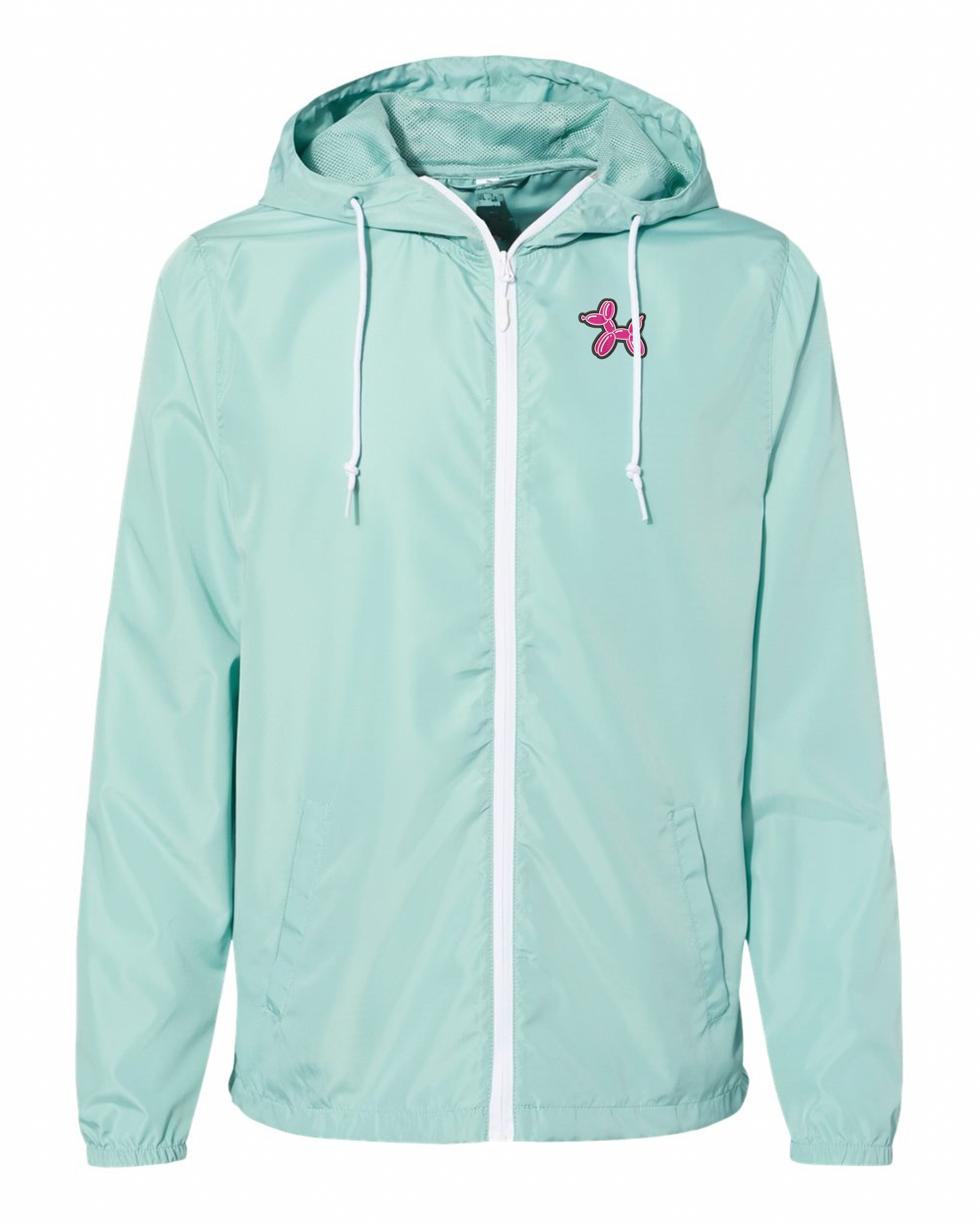 Original BLLN Dog - Aqua Lightweight Windbreaker Full-Zip