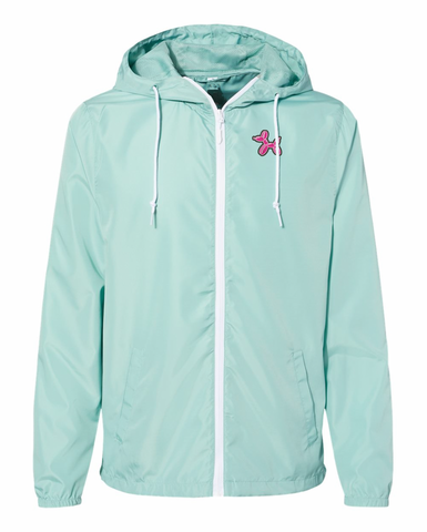 Original BLLN Dog - Aqua Lightweight Windbreaker Full-Zip